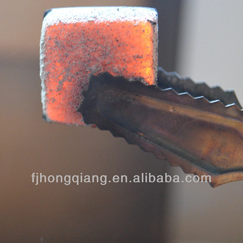 HongQiang High value coconut shell cube charcoal for shisha/bbq