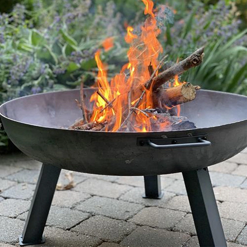 HQ-K05 HongQiang Fire Pit  Rusty Style Corten Steel Brazier Outdoor Camping Bowl BBQ Grill