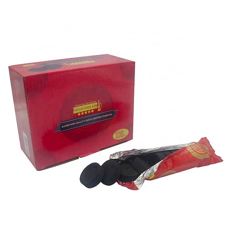 HongQiang Best Selling Quick Light Hookah Shisha Round Charcoal