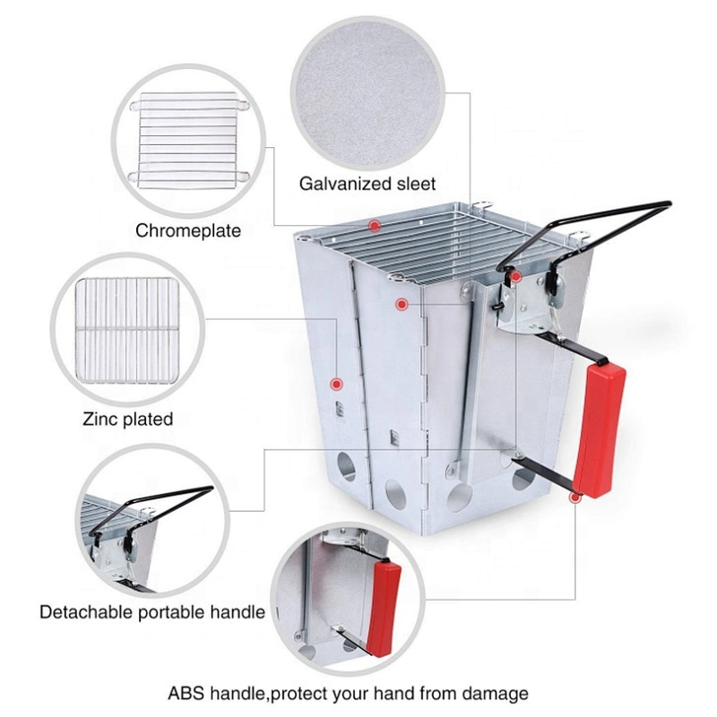 HongQiang Professional design charcoal portable folding barbecue grill