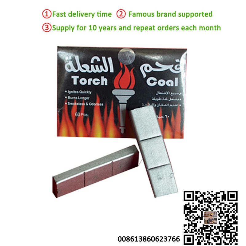HongQiang torch coal flame coal hookah Silver charcoal for shisha