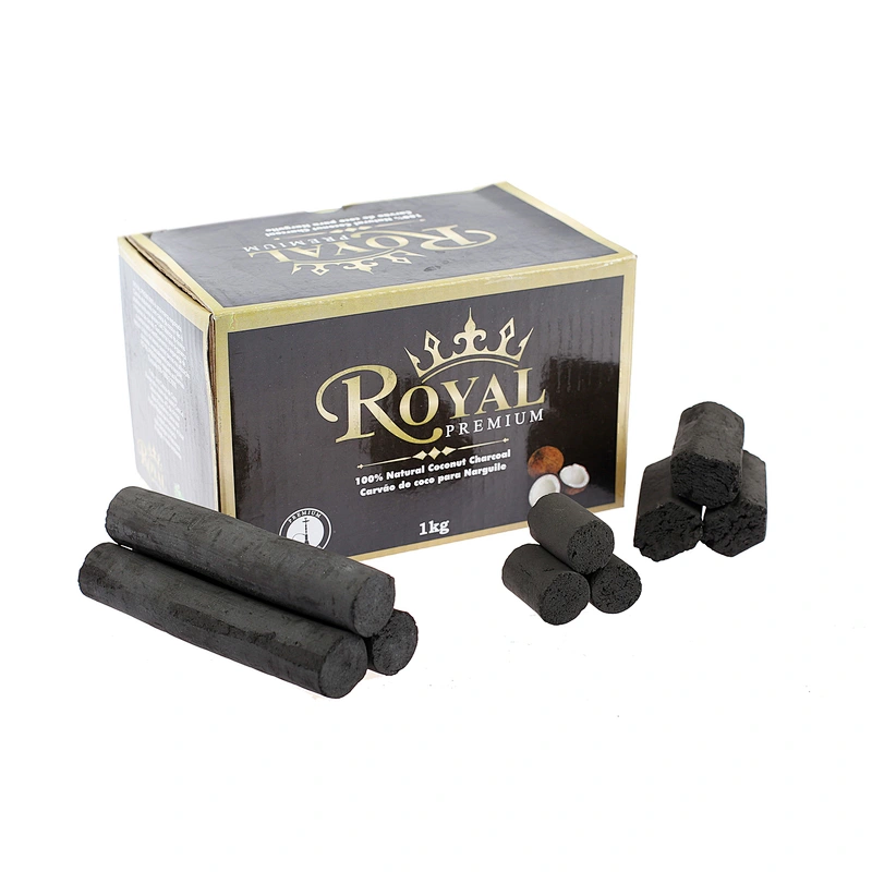 HongQiang high quality coconut shell hexagonal finger charcoal