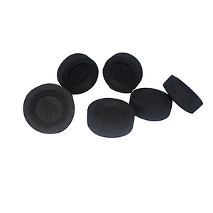 HQRM4001 HongQiang E-co friendly instant light tablets round charcoal for shisha/hookah pure fruit wood 40mm