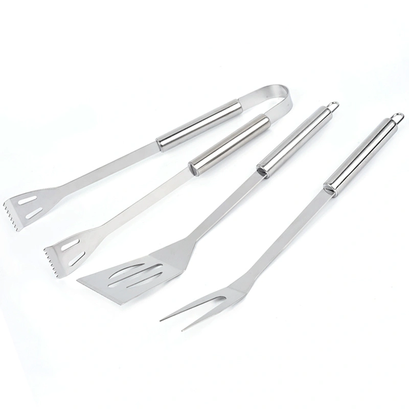 HongQiang  3PCS durable BBQ Grill tool set spatula fork tong