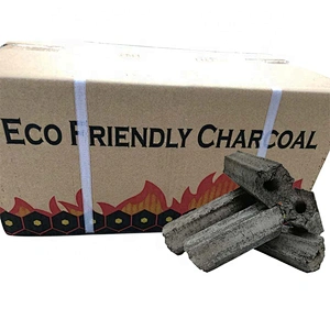 HQBQ0006 Hongqiang Machine-made Hexagonal Bamboo Sawdust Briquette Charcoal for BBQ