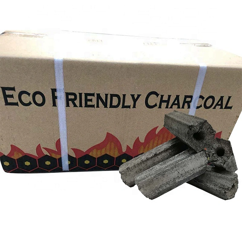 HQBQ0006 Hongqiang Machine-made Hexagonal Bamboo Sawdust Briquette Charcoal for BBQ