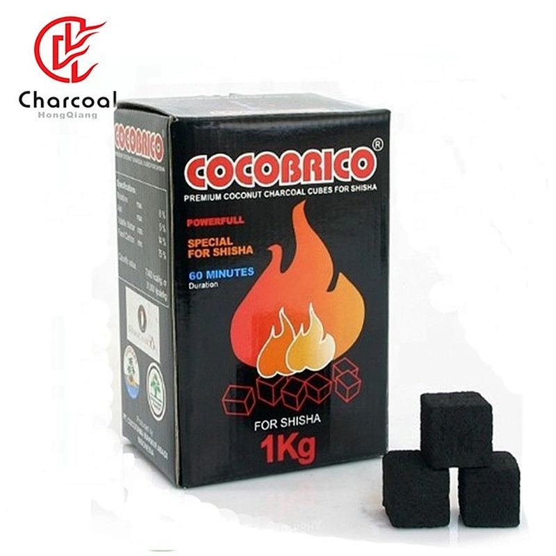 HQHC025 Hongqiang  indonesia coconut shell cube charcoal  for shisha