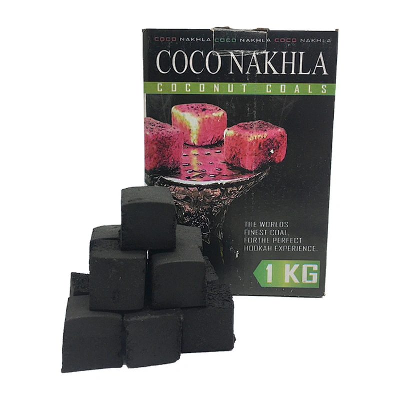 HQHC0025 Hongqiang shisha coconut briquette coal less ash BBQ natural hookah charcoal