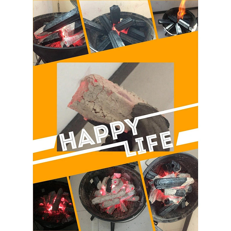 HQBQ0006 HongQiang Longer Burning Hexagonal Barbecue Cooking Wood Coal Wood Sawdust Charcoal