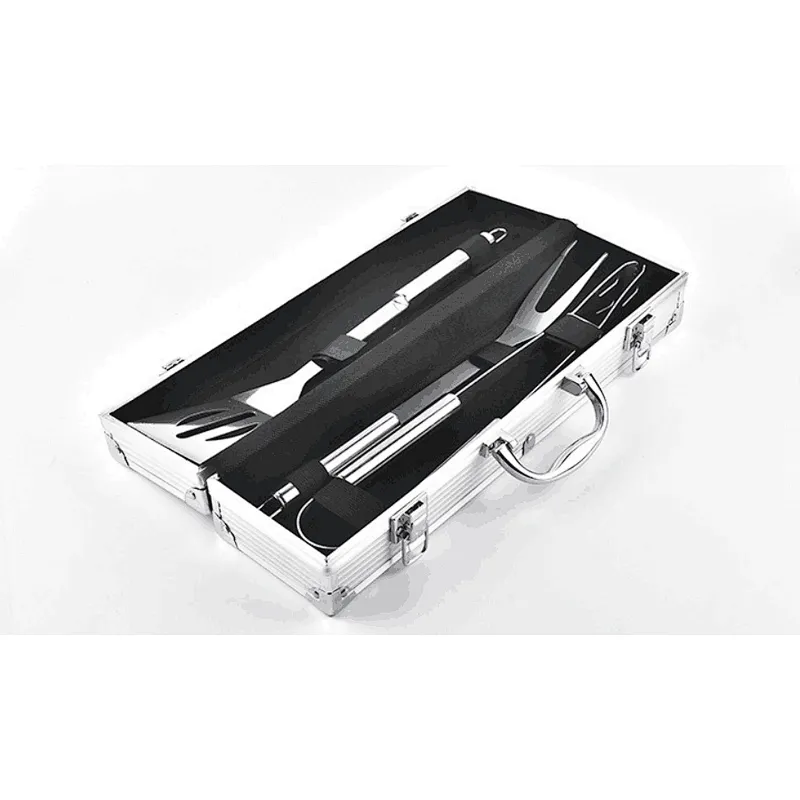 HongQiang  3PCS durable BBQ Grill tool set spatula fork tong