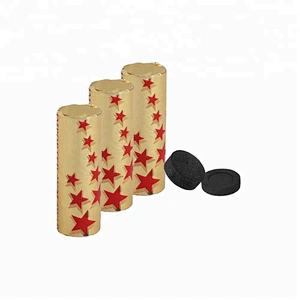 HQRH35120 HongQiang 35mm Round Charcoal Odorless Instant Light Charcoal Fruit Wood Shisha Incense Charcoal