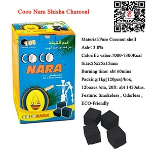 Natural cube coconut shell briquette shisha&hookah charcoal