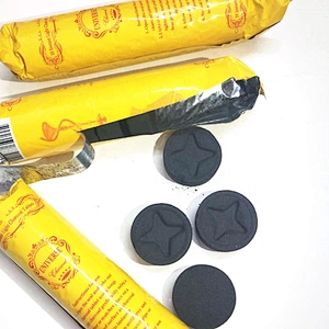 HQRM3301 Hongqiang Bamboo Fruit Wood Round Hookah Charcoal