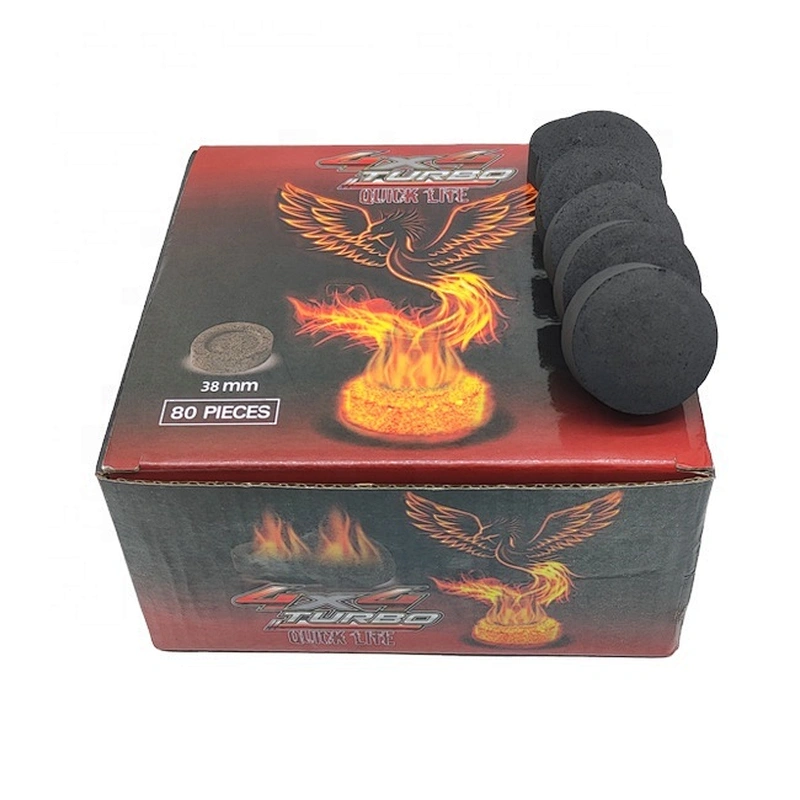 HQRM3880 HongQiang Insense Coal Hookah Shisha Charcoal Bahkoor  Round Charcoal