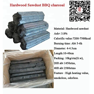 HongQiang Long Burning Time Hexagonal Hardwood Sawdust Briquette BBQ Charcoal