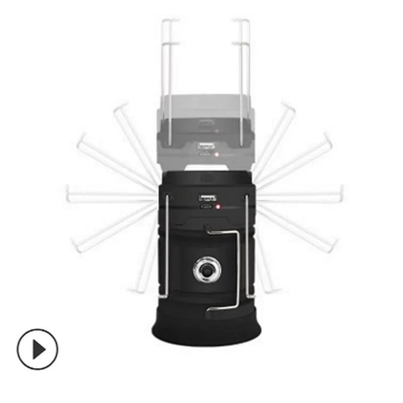 Portable Tent Lantern Emergency Lamp Outdoor LED Flame Camping Light