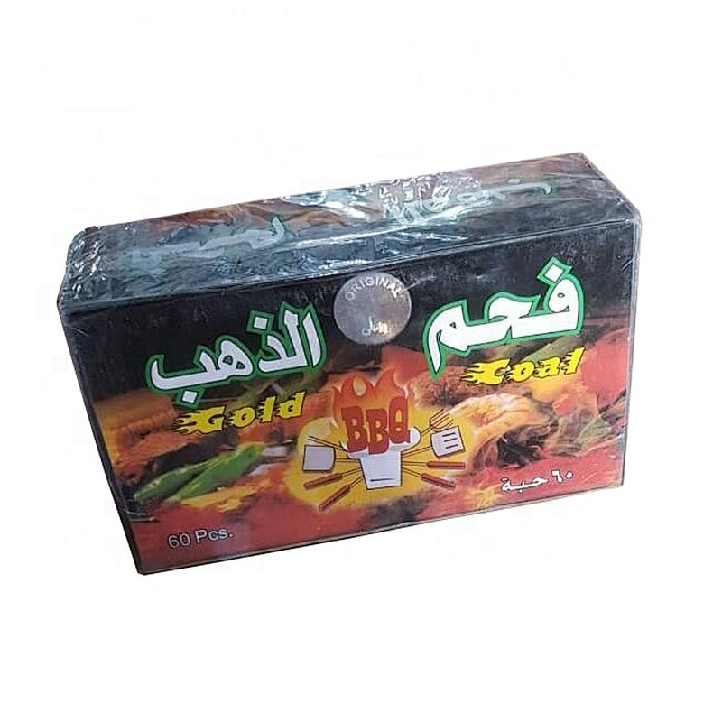 HQHS0060 Hongqiang Smokeless Silver Square Shisha Hookah Charcoal Gold coal for Pakistan market