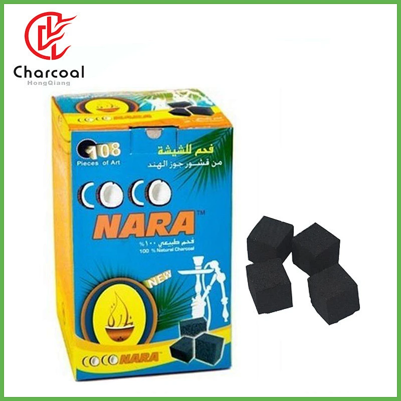 Hong Qiang Customized burning 120mins malaysia coconut shell incense cube charcoal