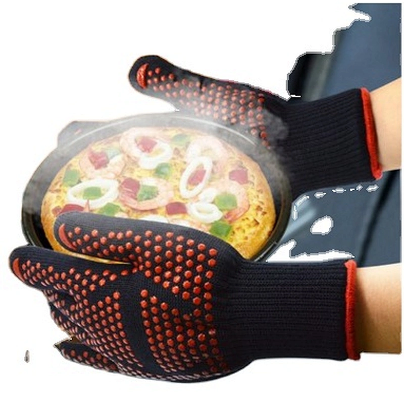 HQBG-1 BBQ Heat Resistant 800 Degree Insulated Glove Oven Fire Resistant Useful Fiber Glove