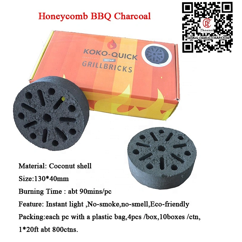 HQBQ0003 HQ Honeycomb Briquette Coconut Shell Charcoal
