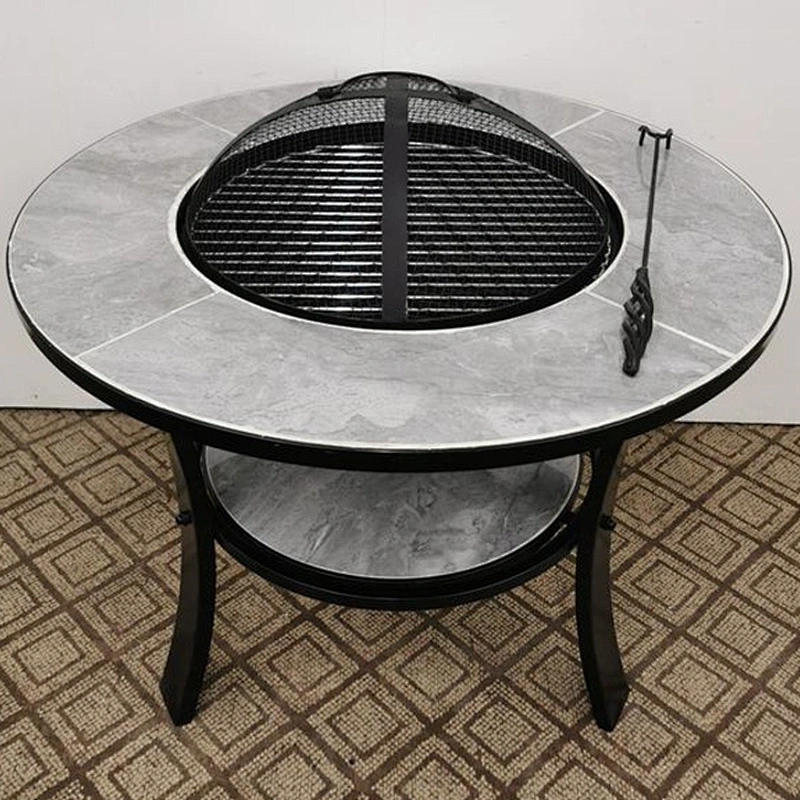HQMF-R702 HongQiang Outdoor BBQ Grill Set Mosaic Fire Pit table  barbecue Tile Table