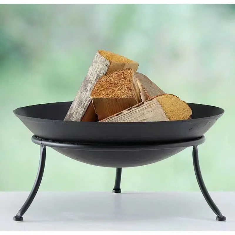 Round Outdoor Metal Fire Pit Bowl for Garden Patio Heating