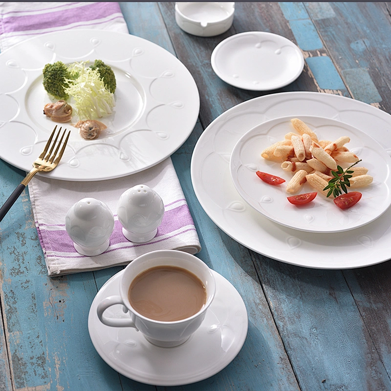 P&T Royal Ware Porcelain Coffee Cups and Saucer Coffee Cups White Porcelain