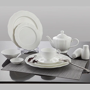 P&T Royal White Color Bone China Coffee Tea Cup for Hotel and Restaurant