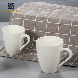 royal plain white ceramic porcelain cafe cups and mug