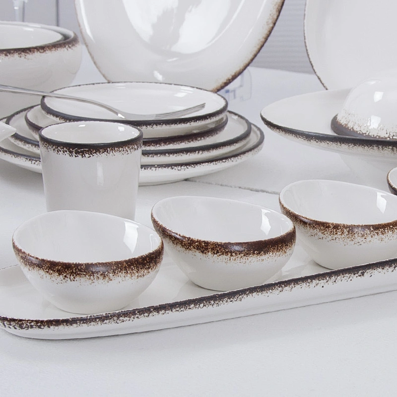 Wholesale Crokery Restaurant Tableware Porcelain Hotel and Restaurant Plates