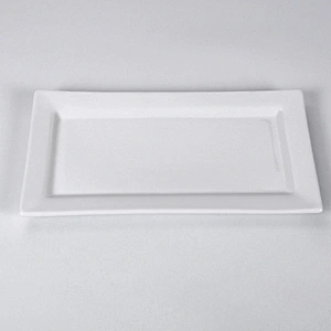 Factory Wholesale Price Restaurant Ceramic Rectangle Plates and Dishes Porcelain Sushi Plate for Sale