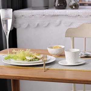 Modern Kitchen Restaurant Ceramic Bone China Plates Sets Dinnerware