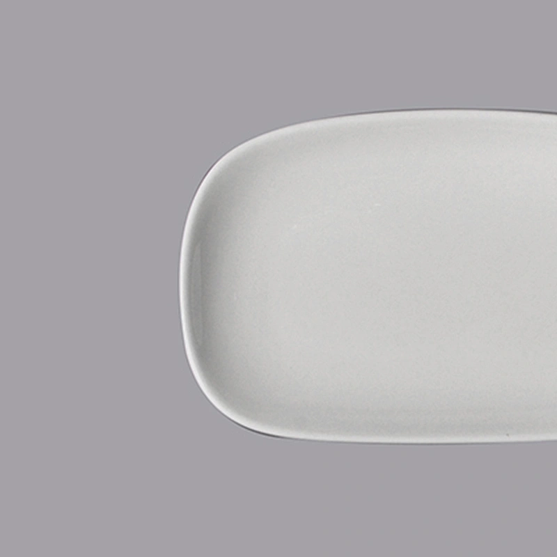 wholesale custom Ceramic restaurant Porcelain white towel dish