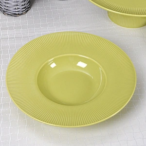 Factory Direct Wholesale Hotel and Restaurant Ceramic Porcelain Serving Plate for Salad, Pasta Plate, Soup Plate for Hotel