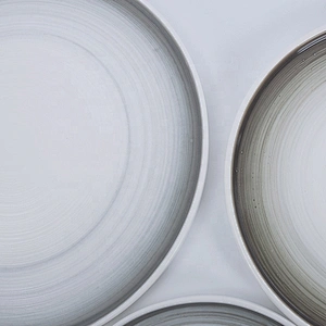 P&T Royal Ware factory bulk nordic round flat dessert steak restaurant ceramic dinner plates