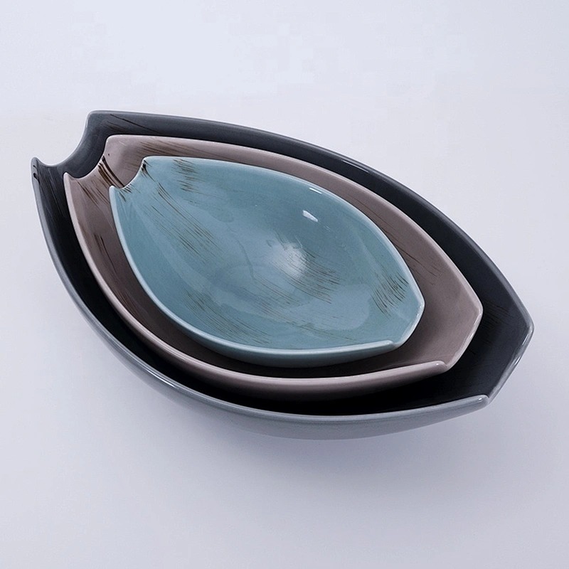 oem europe middle east fancy oval hotel restaurant fruit serving ceramic bowls