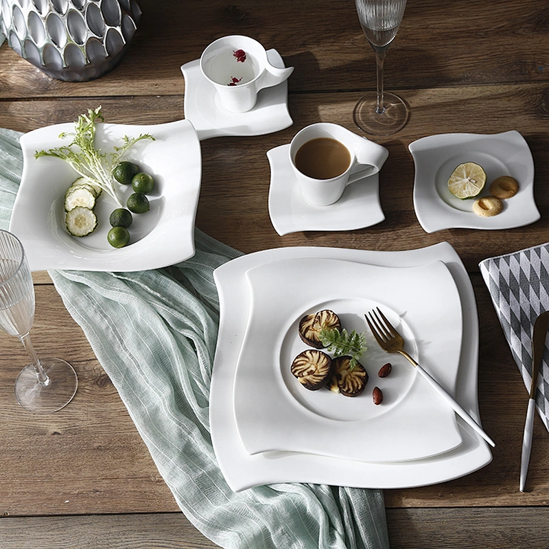 wholesale white coffee cup and saucer bone china ceramic coffee cup set with saucer
