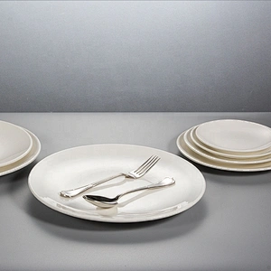 custom logo ceramic porcelain banquet buffet hall hotel tableware salad restaurant assiette plate