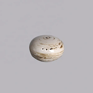 wholesale hotel restaurant personalized round glazed grey ceramic porcelain salt pepper shaker