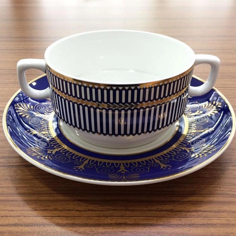 bone china factory,porcelain dinner set with gold rim design,color design decal plates
