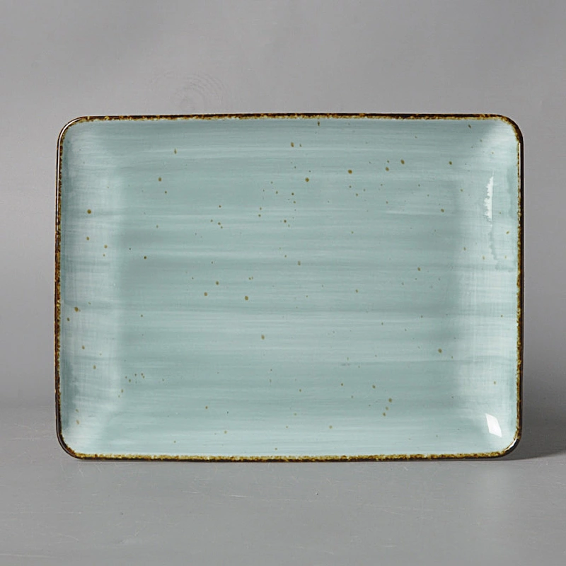 P&T ROYAL WARE  Hot Sale  Elegant Smooth Grazed Table TopSquare Ceramic Restaurant Hotel Banquet  Plates Dinner Plate