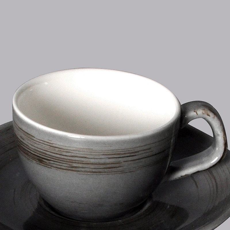 wholesale custom black unique novelty fine porcelain espresso cup and saucer