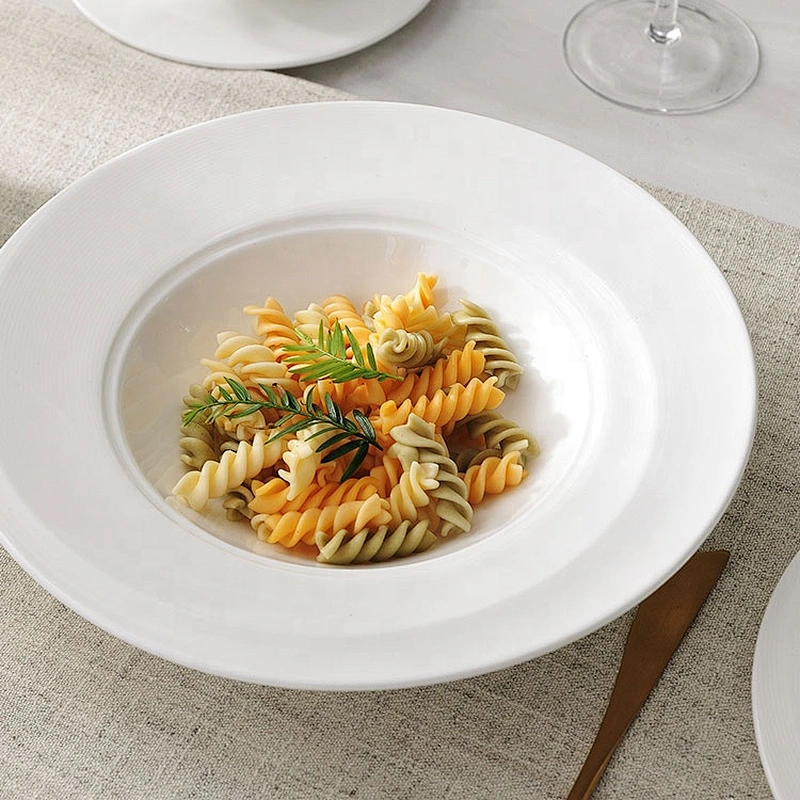 Modern Elegant White Restaurant Bone China Dinnerware Set Crockery Sets Dinnerware
