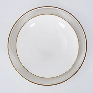 Hotel Cracking Glaze Salad Bowl, Chaozhou Good Quality In Stock Handmade Stoneware Soup Bowl