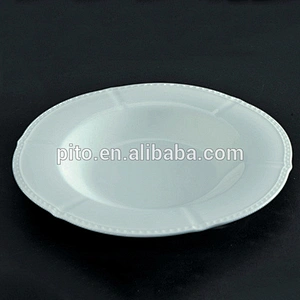 New Design round unique shape porcelain ceramic dinner plates set for banquet