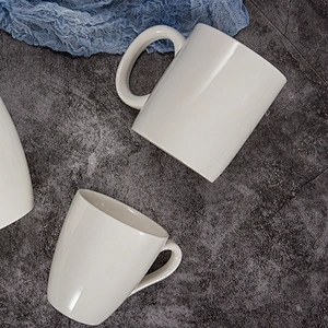 wholesale custom hotel restaurant cafe pottery porcelain white coffee ceramic mugs