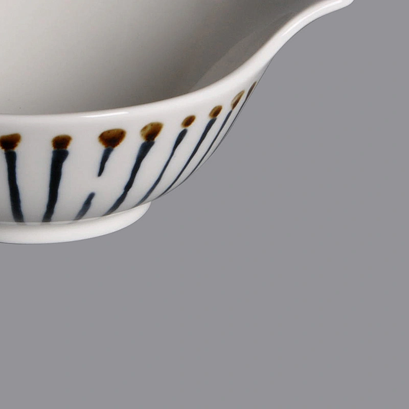 wholesale round porcelain ceramic noodle rice batter cereal bowl with handle