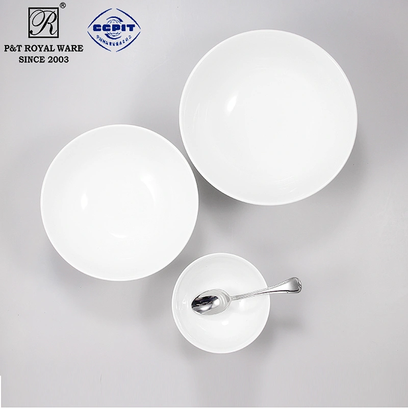 P&T Royal Ware factory custom oem bowl set porcelain salad bowl ceramics serving bowl for restaurant hotelware bowls for soup