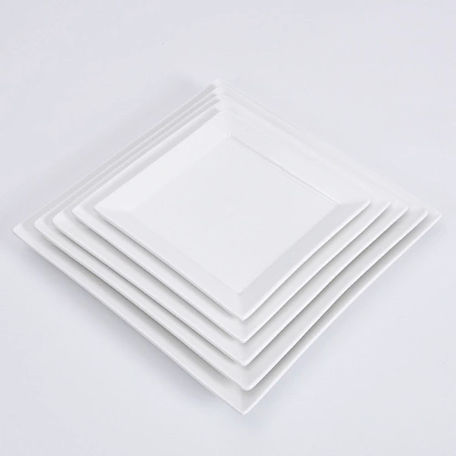 Chaozhou Manufacturer Porcelain Ceramic Square Porcelain Plate Dinner Det Restaurant Hotel Crockery And Tableware  Hotel