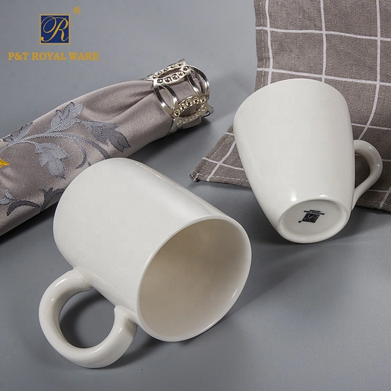 royal plain white ceramic porcelain cafe cups and mug